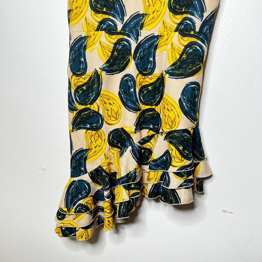 CMEO Collective Asymmetric Dress Paisley Cottage Fairy Party Cocktail 90s NWT XL - Picture 3 of 9
